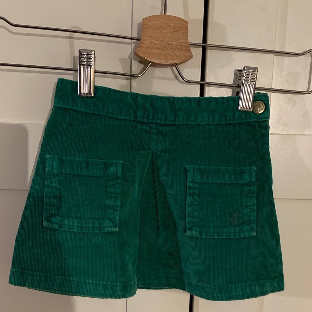 Petit Bateau Green Corduroy Skirt
